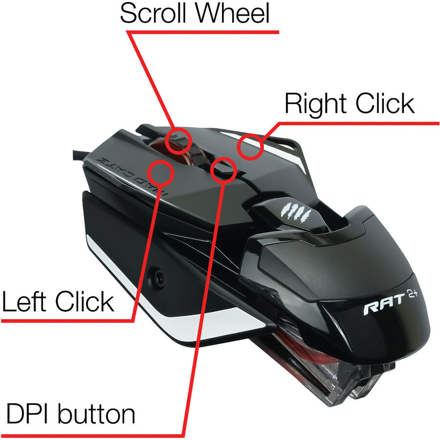 Mad Catz The Authentic R.A.T. 2+ Optical Gaming Mouse