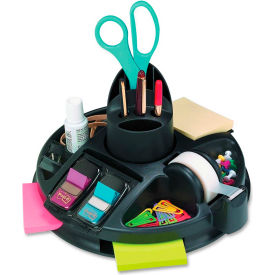 3M® Rotary Desktop Organizer Kit Including Post-It Notes Post-It Flags & Scotch Tape Black