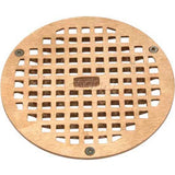 Zurn 7" Dia. Round Floor Drain W/Screws Brass