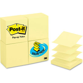 Post-it® Pop-up Notes Pop-Up Note Refills R33024VAD, 3" x 3", Yellow, 100 Sheets, 24/Pack