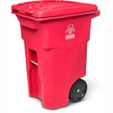 Toter 2-Wheel Medical Waste Cart 64 Gallon Red - RMN64-00RED