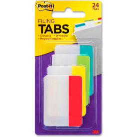 Post-it® Durable Tabs 2" Solid Primary Colors 24 Tabs/Pack