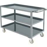 Global Industrial Steel Utility Cart w/3 Tray Shelves 1200 lb. Capacity 48"L x 24"W x 35"H