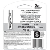 Energizer Recharge Universal Rechargeable D Batteries, 2 Pack