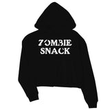 Zombie Snack Womens Crop Hoodie Fun Cute Honest Great Friend Gift