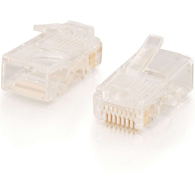 C2G RJ45 Cat5 8 x 8 Modular Plug for Round Stranded Cable - 100pk