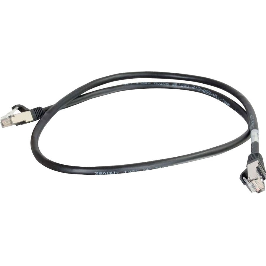 C2G-50ft Cat5e Molded Shielded (STP) Network Patch Cable - Black