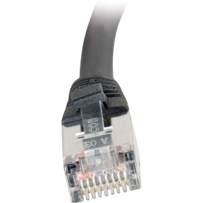 C2G-50ft Cat5e Molded Shielded (STP) Network Patch Cable - Black