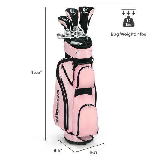 10 Pieces Womens Complete Golf Club Set with Alloy Driver