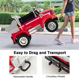 12V Licensed Freightliner Kids Ride On Truck Car with Dump Box and Lights -Red