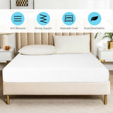 10 Inch Air Foam Pressure Relief Bed Mattress with Jacquard Soft Cover-Queen Size