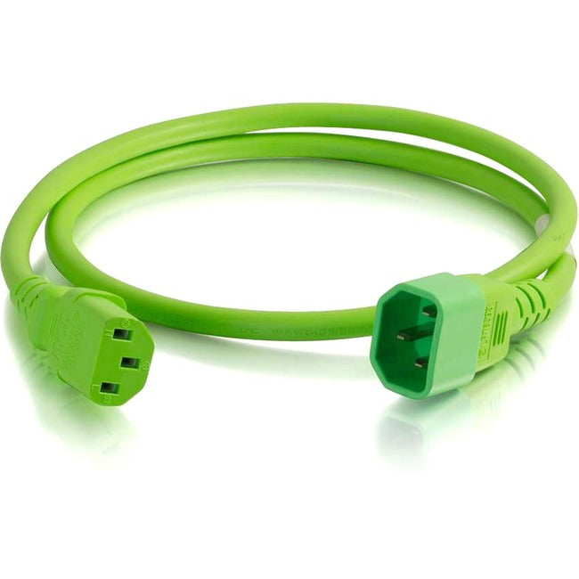 C2G 4ft 18AWG Power Cord (IEC320C14 to IEC320C13) - Green