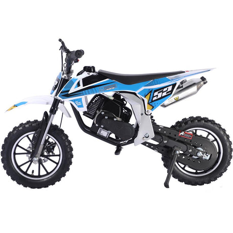 Mototec Warrior 52cc 2-stroke Kids Gas Dirt Bike Blue
