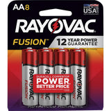Rayovac Fusion Advanced Alkaline AA Battery 8-Packs