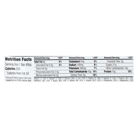 Clif Bar - Organic Oat Raisin Walnut - Case Of 12 - 2.4 Oz