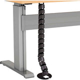 RightAngle™ Flex Cable Management (vertical) for height Adjustable Desk, has 22 links, 1250mm