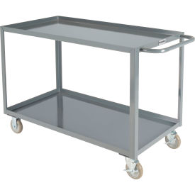 Global Industrial Steel Utility Cart w/2 Tray Shelves 1200 lb. Capacity 48"L x 24"W x 35"H