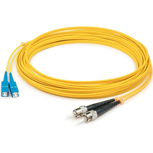 AddOn 5m SC (Male) to ST (Male) Yellow OS1 Duplex Fiber OFNR (Riser-Rated) Patch Cable