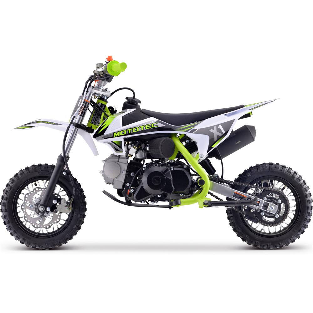Mototec X1 70cc 4-stroke Gas Dirt Bike Green