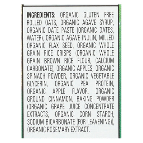 Happy Tot Soft Baked Oat Bar Organic Apples & Spinach  - Case Of 6 - 5/.88oz