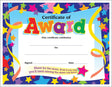 Certificate of Award Colorful Classics Certificates, 8.5 X 11 Inches - 30 Piece, (T-2951)
