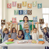 Bulletin Board Letters - ABC Alphabet Poster Classroom Decor Set Preschool English Poster Kindergarten/Primary School Classroom Wall Decor Daycare/Homeschool Supplies