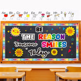 Classroom Bulletin Board Decoration Set Welcome Banner Wall Door Decor Colorful Classroom Decorations for Kindergarten Preschool Elementary Middle School(Be the Reason Someone Smile Today)