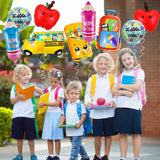 Back to School Balloons, Pencil Apple Crayon Foil Balloons, Welcome Back to School Decorations, Back to School Helium Mylar Balloons, First Day of School Decorations for Classroom - Pack of 9