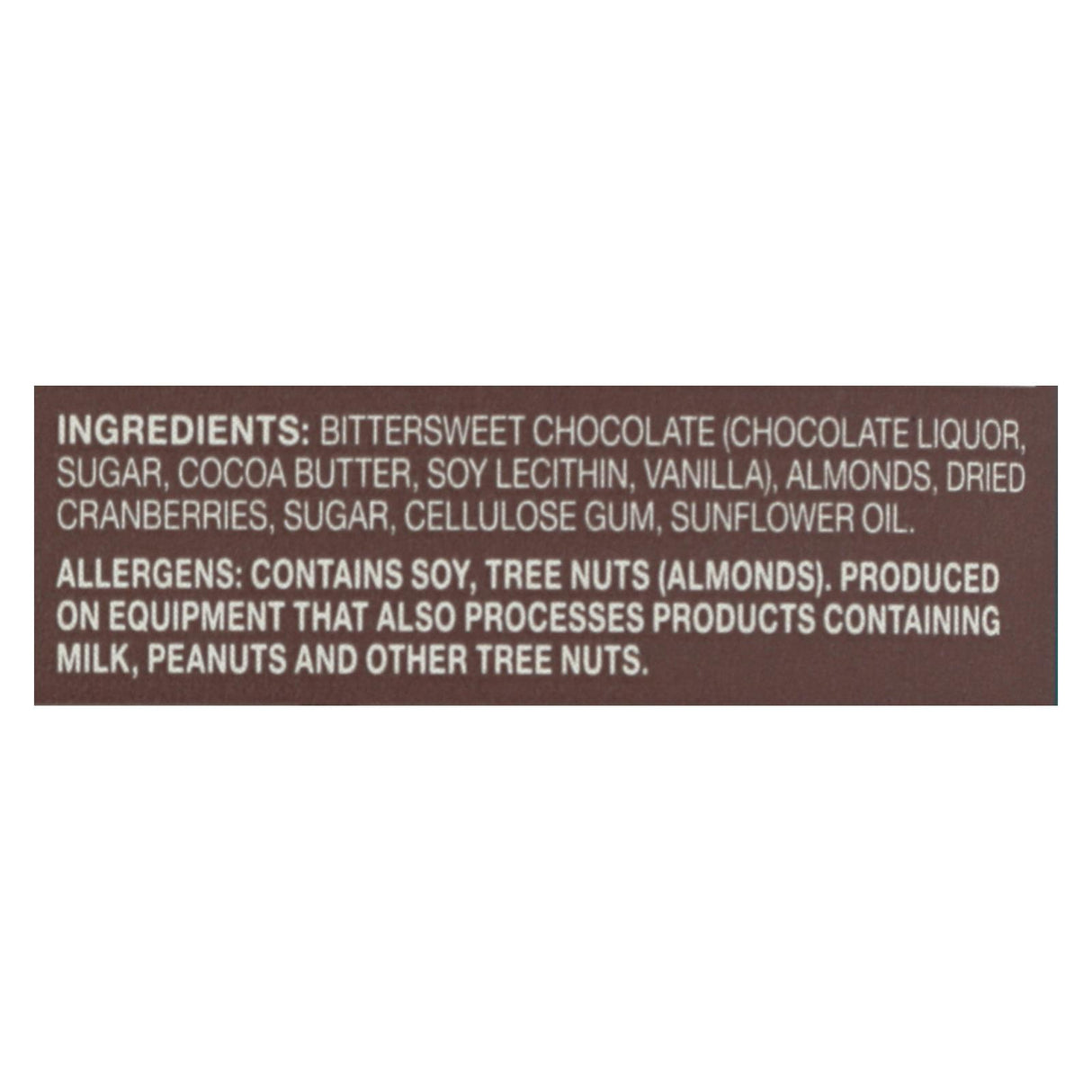 Endangered Species Natural Chocolate Bars - Dark Chocolate - 72 Percent Cocoa - Cranberries And Almonds - 3 Oz Bars - Case Of 12