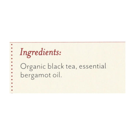 Rishi Organic Tea - Earl Grey - Case Of 6 - 15 Bags