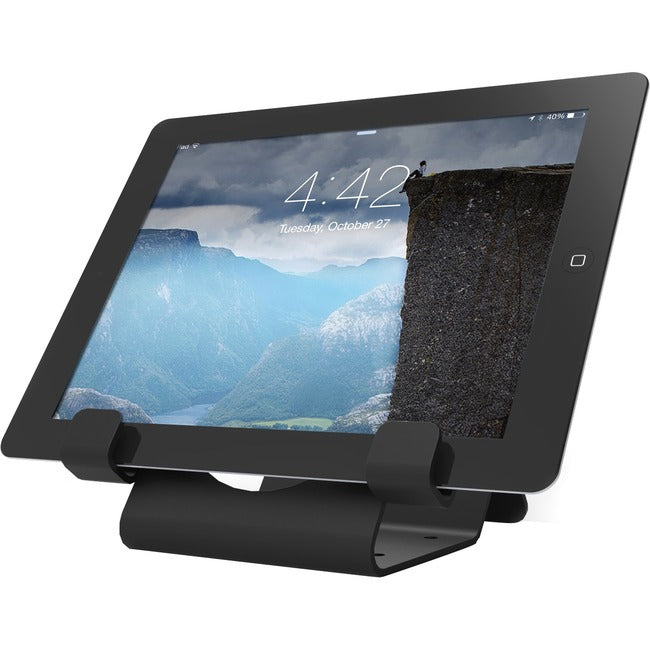 Universal Security Tablet Holder Black - With Security Cable Lock and Plate