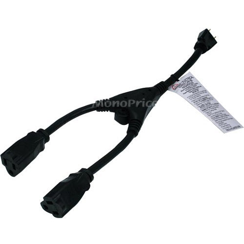 Monoprice, Inc. Cord Splitter Cable - 14in - Black