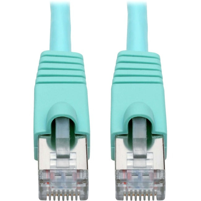 Tripp Lite Cat6a Snagless Shielded STP Patch Cable 10G, PoE, Aqua M/M 14ft