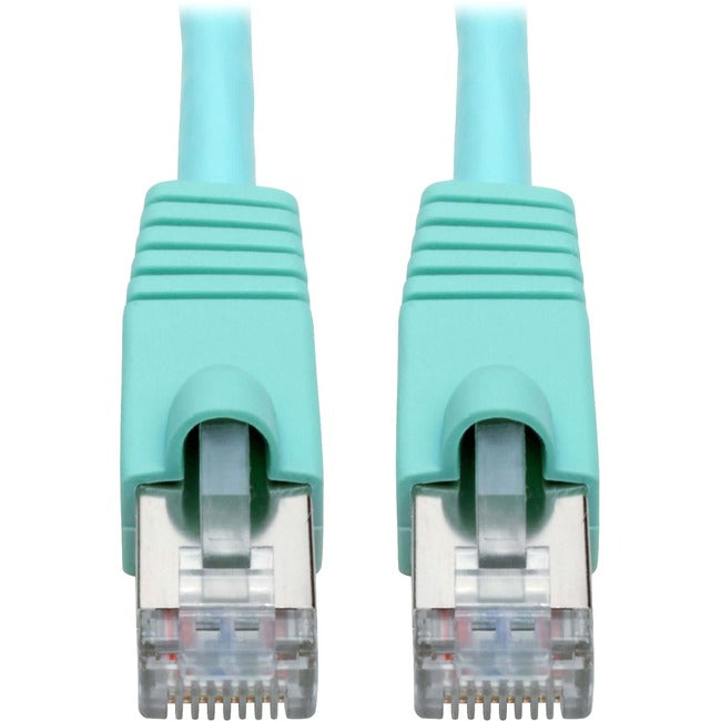 Tripp Lite Cat6a Snagless Shielded STP Patch Cable 10G, PoE, Aqua M/M 20ft