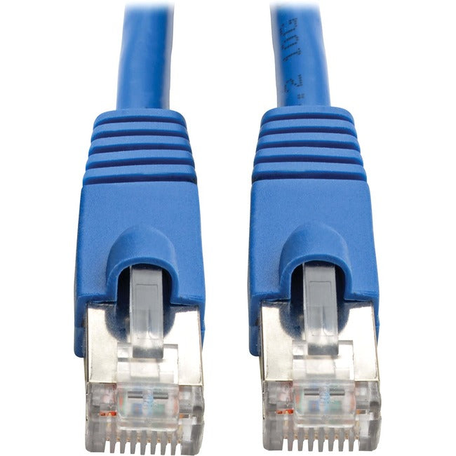 Tripp Lite Cat6a Snagless Shielded STP Patch Cable 10G, PoE Blue M/M 30ft