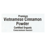 Frontier Herb Cinnamon - Organic - Ground - Vietnamese - 5 Percent Oil - Bulk - 1 Lb