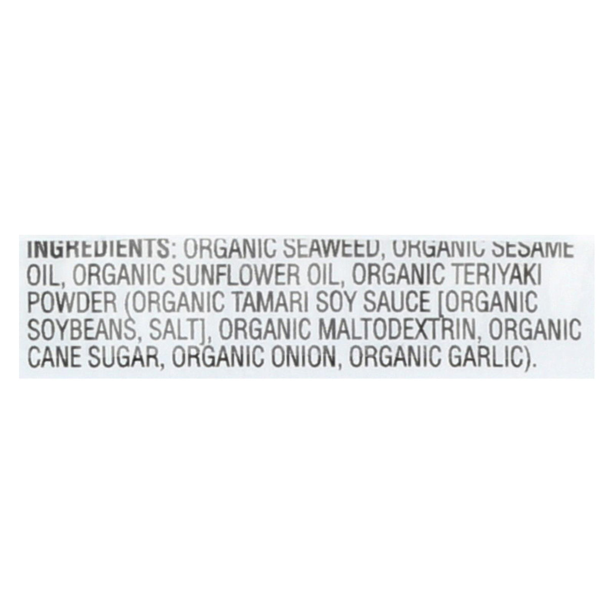 Gimme Seaweed Snacks Organic Seaweed Snack - Teriyaki - Case Of 8 - 6/.17 Oz