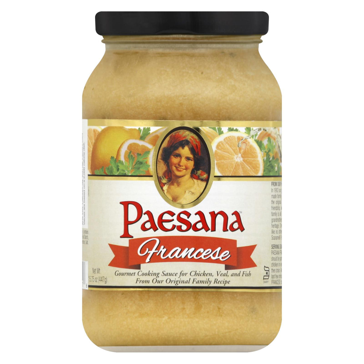 Paesana Cooking Sauce - Francese - Case Of 6 - 15.75 Oz.