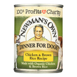 Newman's Own Organics Premium Dog Food And Brown Rice - Chicken - Case Of 12 - 12.7 Oz.