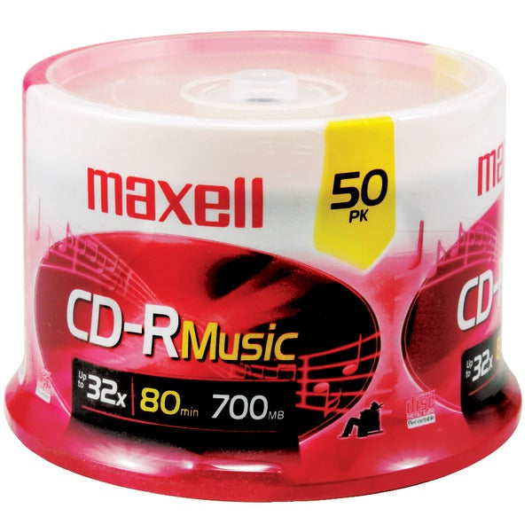 CD-R Music 32x 80-Minute Blank Discs on Spindle (50 Count)