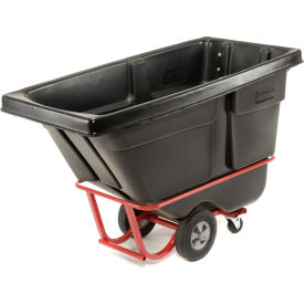 Rubbermaid® Standard Duty Plastic Tilt Truck, 1/2 Cu. Yd. Cap, 850 Lbs. Cap, Black