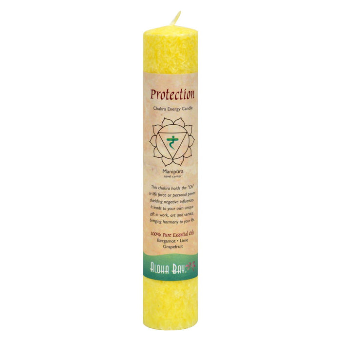 Aloha Bay - Chakra Pillar Candle Protection Yellow - 1 Candle