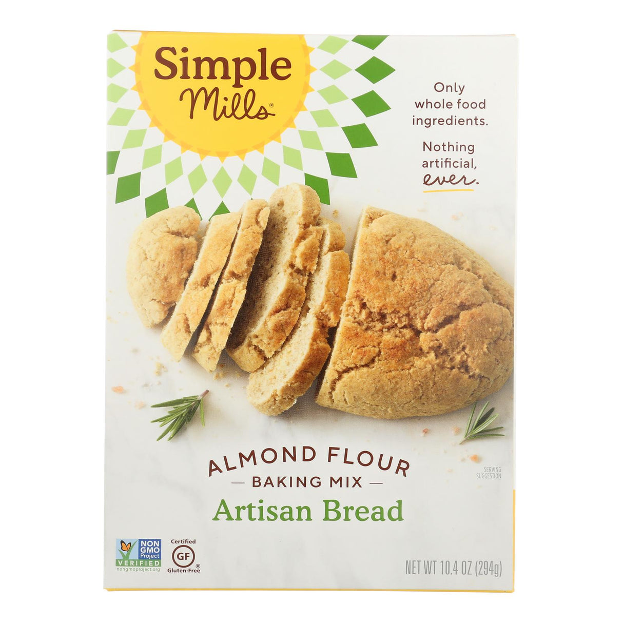 Simple Mills Almond Flour Artisan Bread Mix - Case Of 6 - 9.5 Oz.