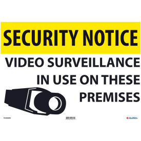 Global Industrial™ Security Notice Video Surveillance In Use 14x20 Rigid Plastic