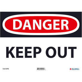 Global Industrial™ Danger Keep Out 10x14 Pressure Sensitive Vinyl