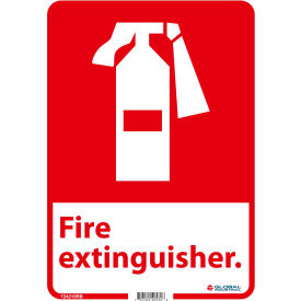 Global Industrial™ Fire Extinguisher Sign 14x10 Rigid Plastic