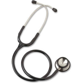 Medline MDS92260 Elite Stainless Steel Adult Stethoscope 22" Tube Length Black