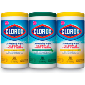 Clorox® Disinfecting Wipes Fresh Scent & Citrus Blend 75 Wipes/Canister Pack of 3