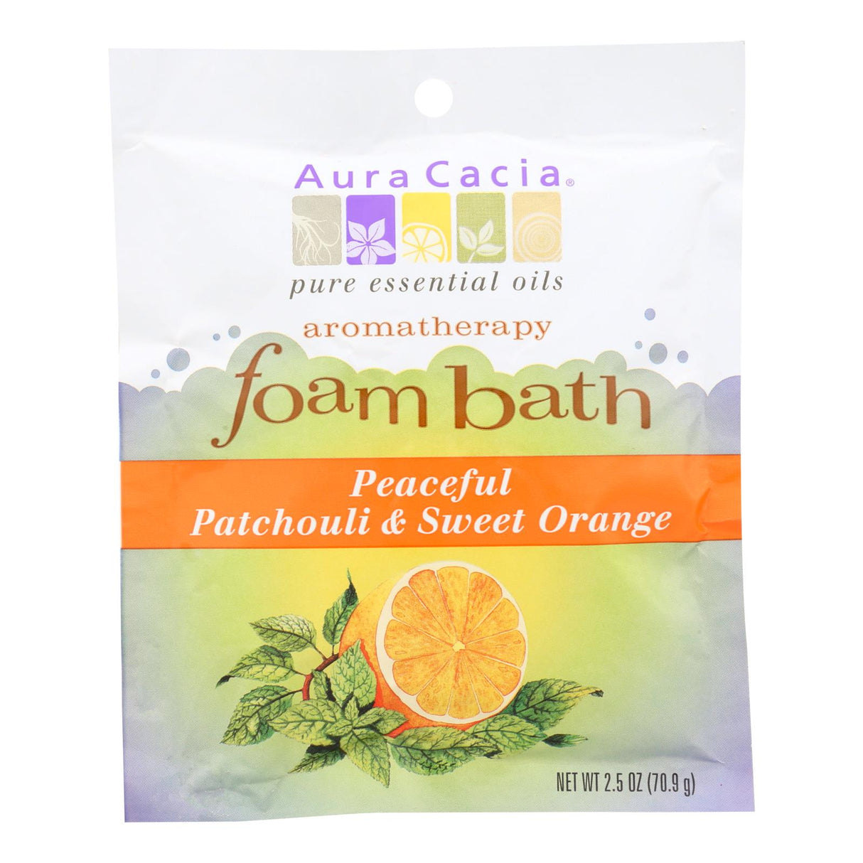 Aura Cacia - Foam Bath Peaceful Patchouli And Sweet Orange - 2.5 Oz - Case Of 6