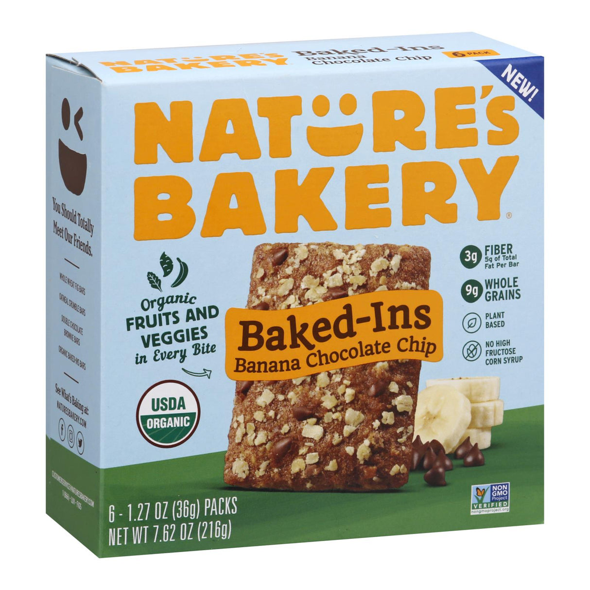Nature's Bakery Banana Chocolate Chip Baked-in Bars - Case Of 6 - 6 / 1.27oz